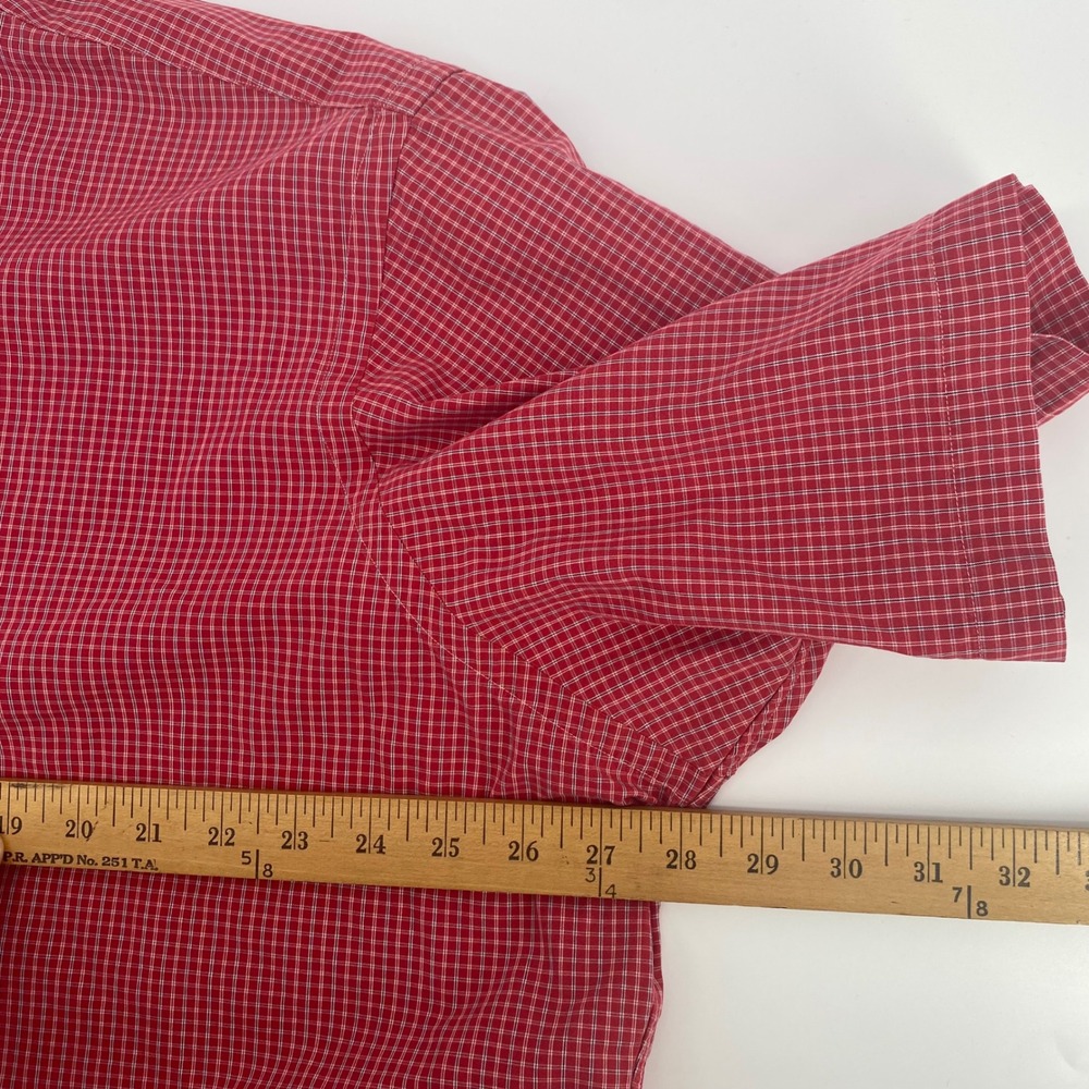 Ralph Lauren XXL Red Check Short Sleeve Button Down Shirt Classic Fit Mens - Picture 7 of 7